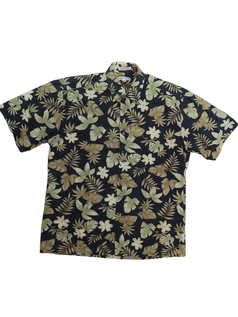 Pierre Cardin 1990s Vintage Hawaiian Button Down Shirt Tropical Unisex